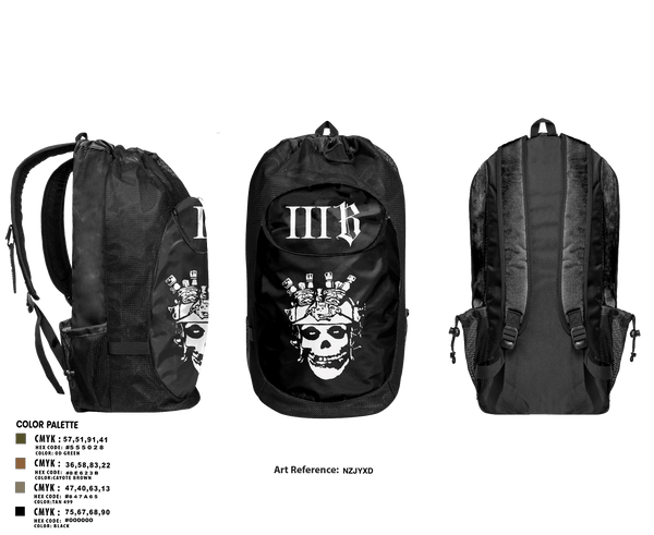 Gear Bag, 3B 1-325 AIR, 2BCT, 82ND ABN DIV, Army, Teamtime, Team time, sublimation, custom sports apparel, team uniforms, spirit wear, spiritwear, sports uniforms, custom shirts, team store, custom team store, fundraiser sports, apparel fundraiser