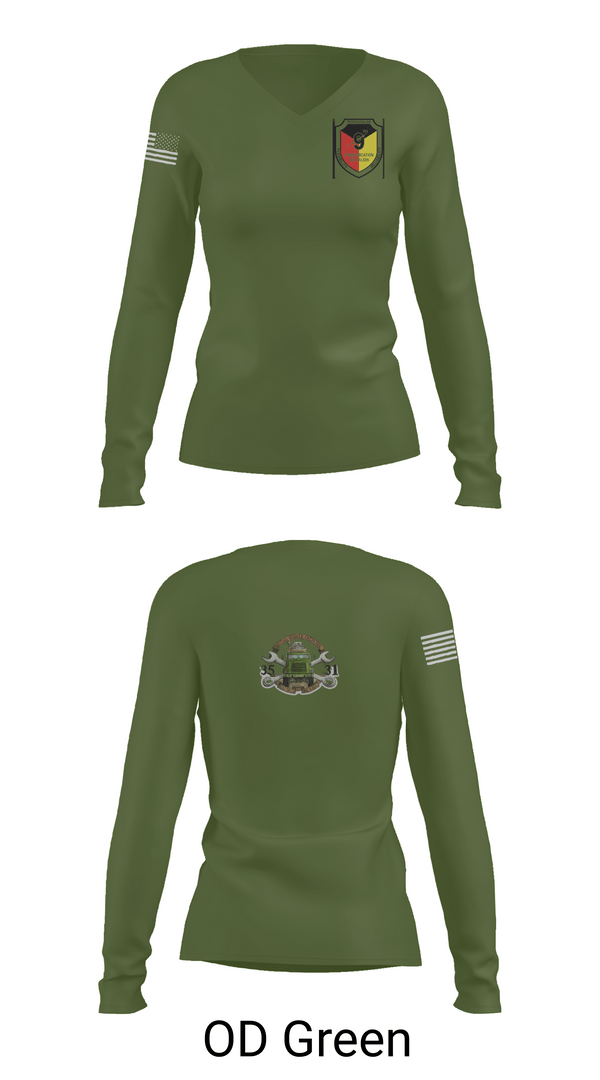 Womens Long Sleeve Vneck Shirt, 9th Comm Service company, Marines, Teamtime, Team time, sublimation, custom sports apparel, team uniforms, spirit wear, spiritwear, sports uniforms, custom shirts, team store, custom team store, fundraiser sports, apparel fundraiser