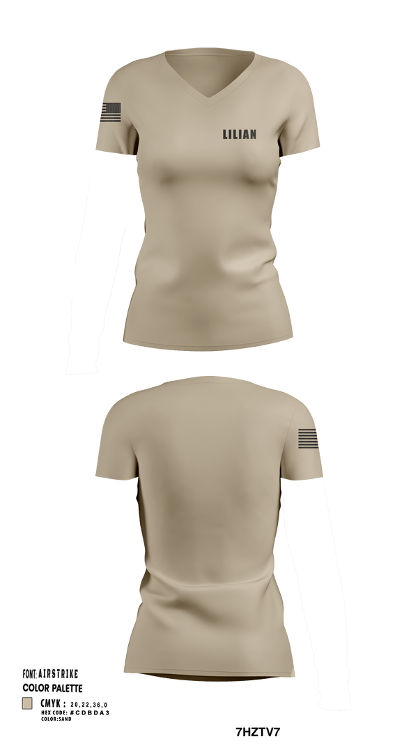 Womens Short Sleeve Vneck Shirt, LILIAN, Army, Teamtime, Team time, sublimation, custom sports apparel, team uniforms, spirit wear, spiritwear, sports uniforms, custom shirts, team store, custom team store, fundraiser sports, apparel fundraiser