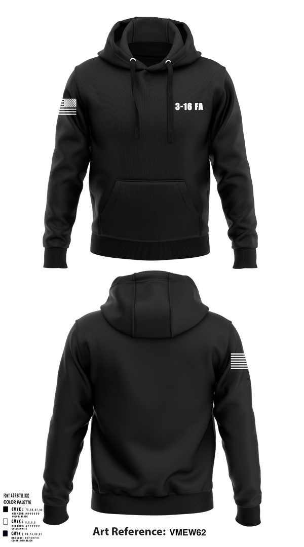 Hoodie, 3-16 FA, Army, Teamtime, Team time, sublimation, custom sports apparel, team uniforms, spirit wear, spiritwear, sports uniforms, custom shirts, team store, custom team store, fundraiser sports, apparel fundraiser