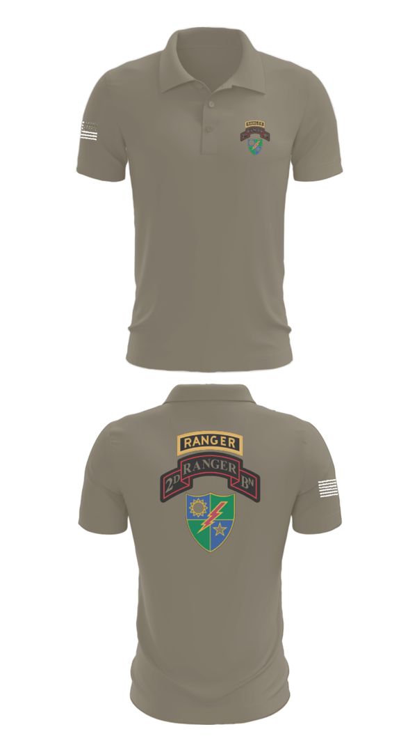 Short Sleeve Performance Polo, 2nd Battalion 75th Ranger Regiment, , Teamtime, Team time, sublimation, custom sports apparel, team uniforms, spirit wear, spiritwear, sports uniforms, custom shirts, team store, custom team store, fundraiser sports, apparel fundraiser