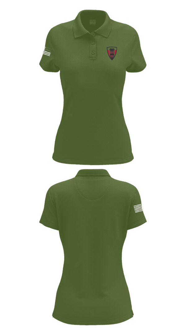Womens Short Sleeve Performance Polo, 111th ACP, National Guard, Teamtime, Team time, sublimation, custom sports apparel, team uniforms, spirit wear, spiritwear, sports uniforms, custom shirts, team store, custom team store, fundraiser sports, apparel fundraiser