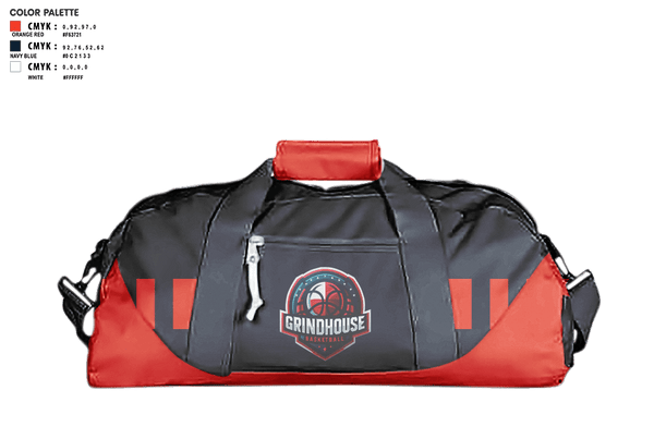Duffle Bag, Grindhouse Hoops, Men's Basketball, Teamtime, Team time, sublimation, custom sports apparel, team uniforms, spirit wear, spiritwear, sports uniforms, custom shirts, team store, custom team store, fundraiser sports, apparel fundraiser