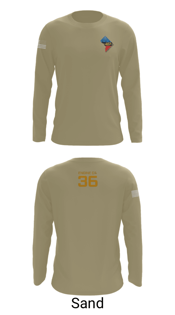 Long Sleeve Performance Shirt, Rescue Engine 56DCFD RTC407, Fire Department, Teamtime, Team time, sublimation, custom sports apparel, team uniforms, spirit wear, spiritwear, sports uniforms, custom shirts, team store, custom team store, fundraiser sports, apparel fundraiser