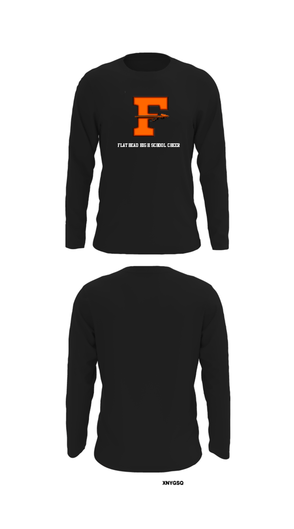 Long Sleeve Performance Shirt, Flathead High School Cheer, Cheer, Teamtime, Team time, sublimation, custom sports apparel, team uniforms, spirit wear, spiritwear, sports uniforms, custom shirts, team store, custom team store, fundraiser sports, apparel fundraiser