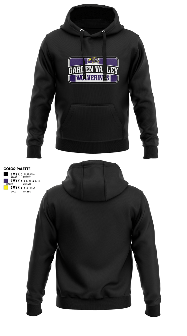 Hoodie, Garden Valley Wolverines, Spirit Store, Teamtime, Team time, sublimation, custom sports apparel, team uniforms, spirit wear, spiritwear, sports uniforms, custom shirts, team store, custom team store, fundraiser sports, apparel fundraiser