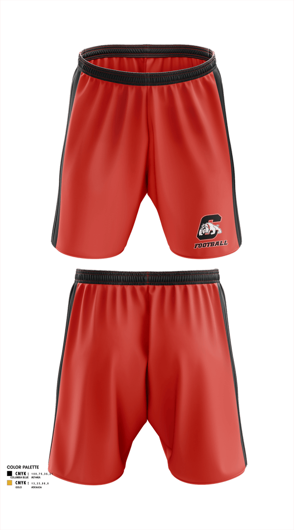 Athletic Shorts With Pockets, Central High School Football, Football, Teamtime, Team time, sublimation, custom sports apparel, team uniforms, spirit wear, spiritwear, sports uniforms, custom shirts, team store, custom team store, fundraiser sports, apparel fundraiser