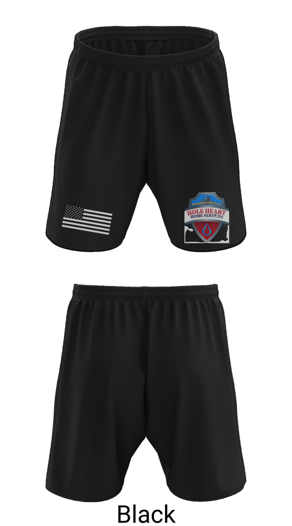 Athletic Shorts With Pockets, Hole Heart Home Services, , Teamtime, Team time, sublimation, custom sports apparel, team uniforms, spirit wear, spiritwear, sports uniforms, custom shirts, team store, custom team store, fundraiser sports, apparel fundraiser