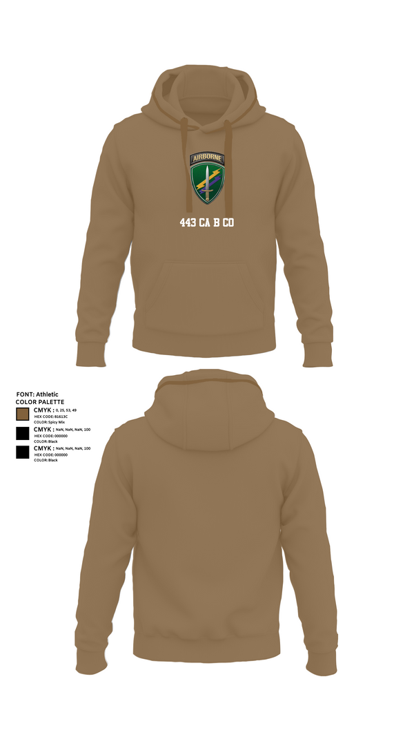 Hoodie, 443 CA B Co, , Teamtime, Team time, sublimation, custom sports apparel, team uniforms, spirit wear, spiritwear, sports uniforms, custom shirts, team store, custom team store, fundraiser sports, apparel fundraiser