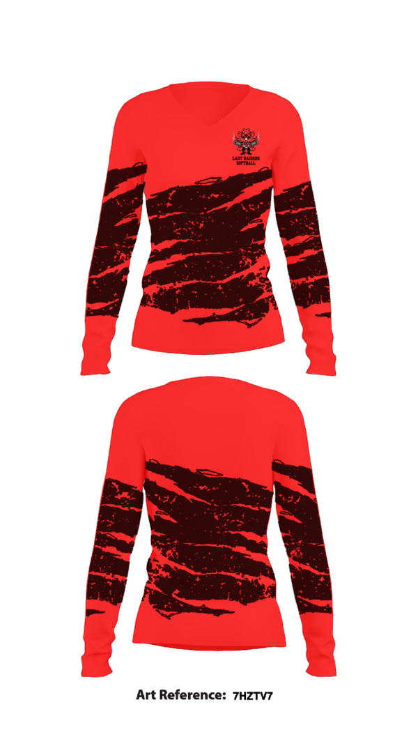 Women's Long Sleeve Vneck Shirt, North Garland High School Softball, Softball, Teamtime, Team time, sublimation, custom sports apparel, team uniforms, spirit wear, spiritwear, sports uniforms, custom shirts, team store, custom team store, fundraiser sports, apparel fundraiser