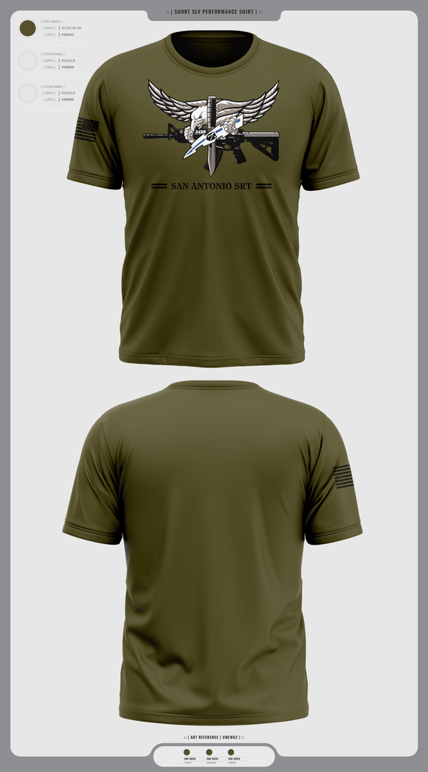 Short Sleeve Performance Shirt, San Antonio SRT, Police, Teamtime, Team time, sublimation, custom sports apparel, team uniforms, spirit wear, spiritwear, sports uniforms, custom shirts, team store, custom team store, fundraiser sports, apparel fundraiser