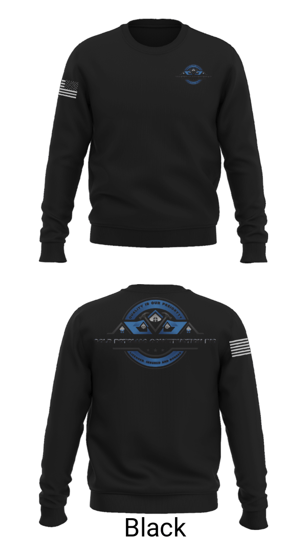 Crew Neck Sweatshirt, Gold Potomac construction inc, Golf, Teamtime, Team time, sublimation, custom sports apparel, team uniforms, spirit wear, spiritwear, sports uniforms, custom shirts, team store, custom team store, fundraiser sports, apparel fundraiser