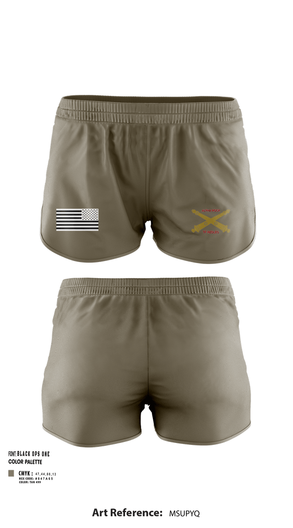 Ranger Panties, ALPHA ROCK, Army, Teamtime, Team time, sublimation, custom sports apparel, team uniforms, spirit wear, spiritwear, sports uniforms, custom shirts, team store, custom team store, fundraiser sports, apparel fundraiser