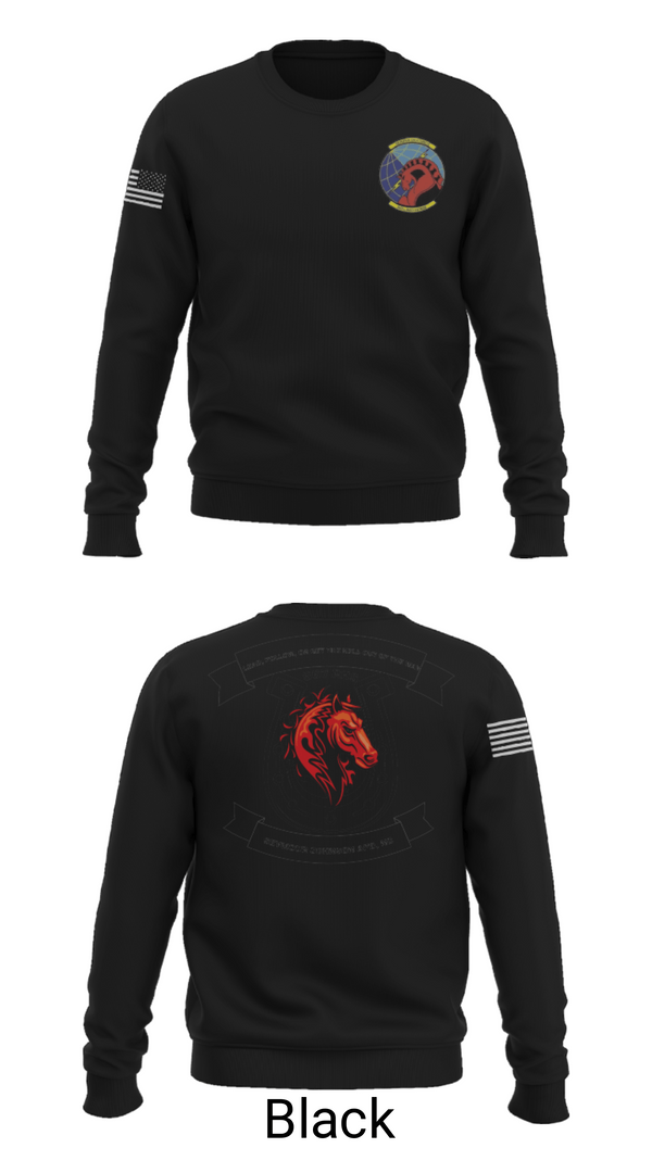 Crew Neck Sweatshirt, 567 red horse, Air Force, Teamtime, Team time, sublimation, custom sports apparel, team uniforms, spirit wear, spiritwear, sports uniforms, custom shirts, team store, custom team store, fundraiser sports, apparel fundraiser