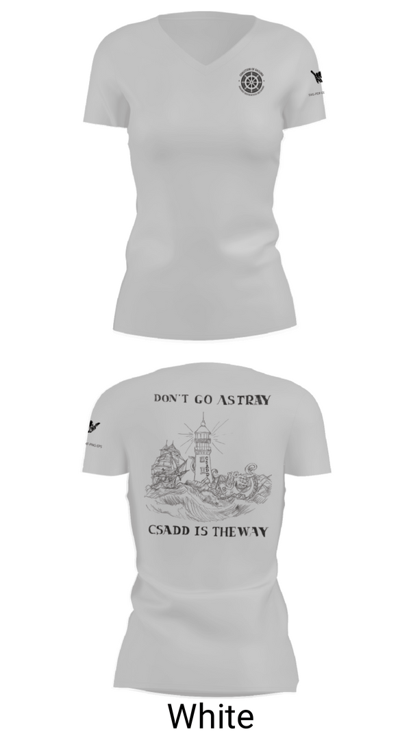Women's Short Sleeve Vneck Shirt, JBPHH CSADD, Navy, Teamtime, Team time, sublimation, custom sports apparel, team uniforms, spirit wear, spiritwear, sports uniforms, custom shirts, team store, custom team store, fundraiser sports, apparel fundraiser
