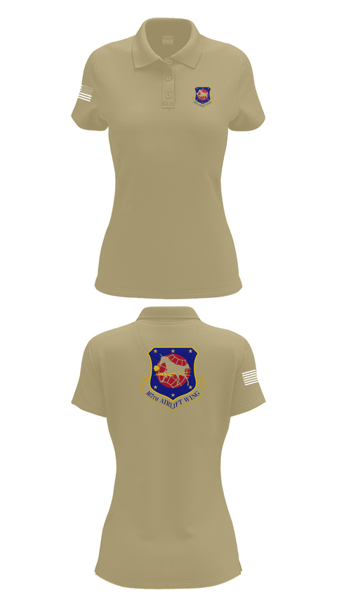 Womens Short Sleeve Performance Polo, 167th air wing, , Teamtime, Team time, sublimation, custom sports apparel, team uniforms, spirit wear, spiritwear, sports uniforms, custom shirts, team store, custom team store, fundraiser sports, apparel fundraiser