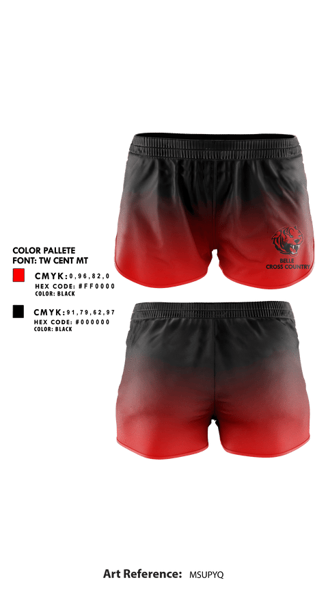 Womens Shorts, Belle High School Cross Country, Cross Country, Teamtime, Team time, sublimation, custom sports apparel, team uniforms, spirit wear, spiritwear, sports uniforms, custom shirts, team store, custom team store, fundraiser sports, apparel fundraiser