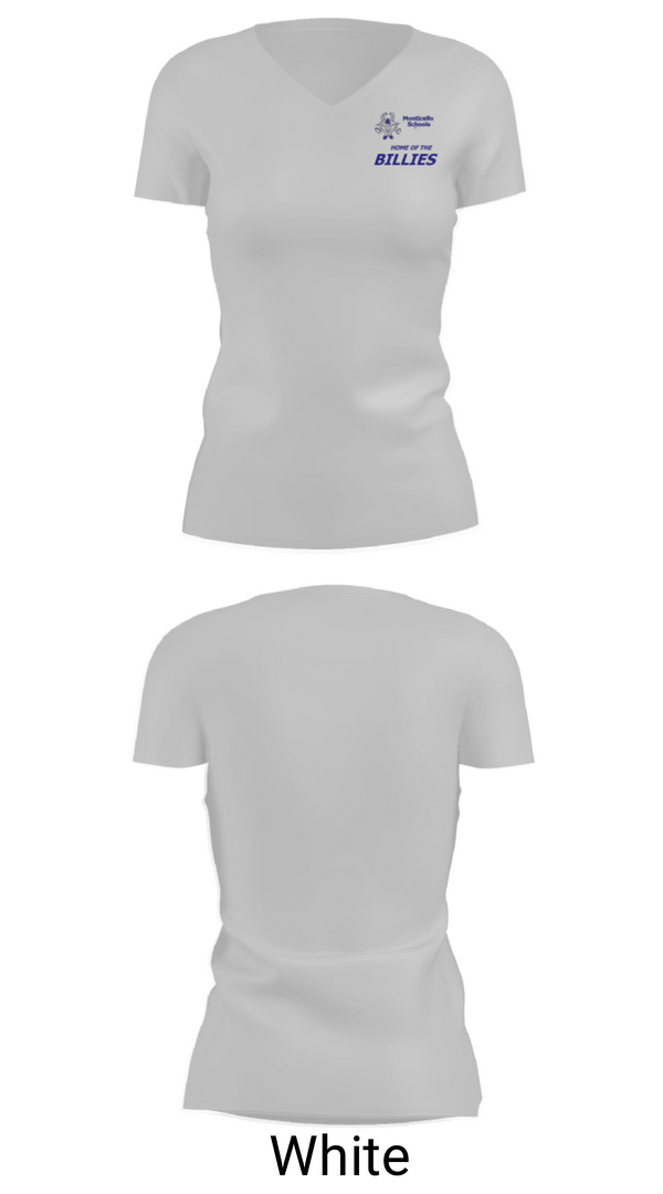 Womens Short Sleeve Vneck Shirt, Monticello High School Cheer, Cheer, Teamtime, Team time, sublimation, custom sports apparel, team uniforms, spirit wear, spiritwear, sports uniforms, custom shirts, team store, custom team store, fundraiser sports, apparel fundraiser