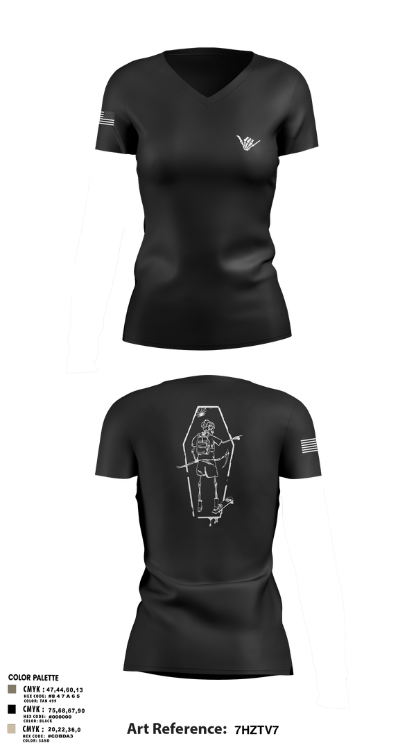 Womens Short Sleeve Vneck Shirt, The Tac Shack, , Teamtime, Team time, sublimation, custom sports apparel, team uniforms, spirit wear, spiritwear, sports uniforms, custom shirts, team store, custom team store, fundraiser sports, apparel fundraiser