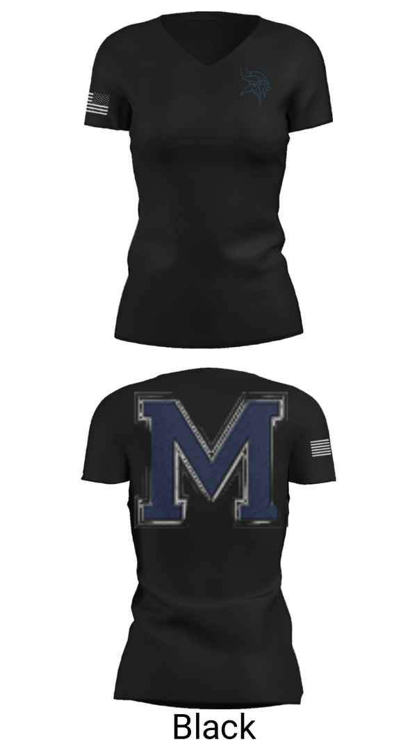 Womens Short Sleeve Vneck Shirt, Marysville High School Cheer, Cheer, Teamtime, Team time, sublimation, custom sports apparel, team uniforms, spirit wear, spiritwear, sports uniforms, custom shirts, team store, custom team store, fundraiser sports, apparel fundraiser