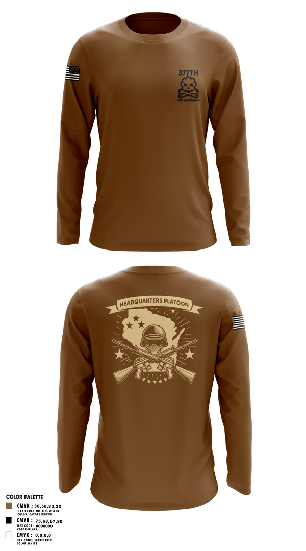 Long Sleeve Performance Shirt, 377th SMC, Army, Teamtime, Team time, sublimation, custom sports apparel, team uniforms, spirit wear, spiritwear, sports uniforms, custom shirts, team store, custom team store, fundraiser sports, apparel fundraiser