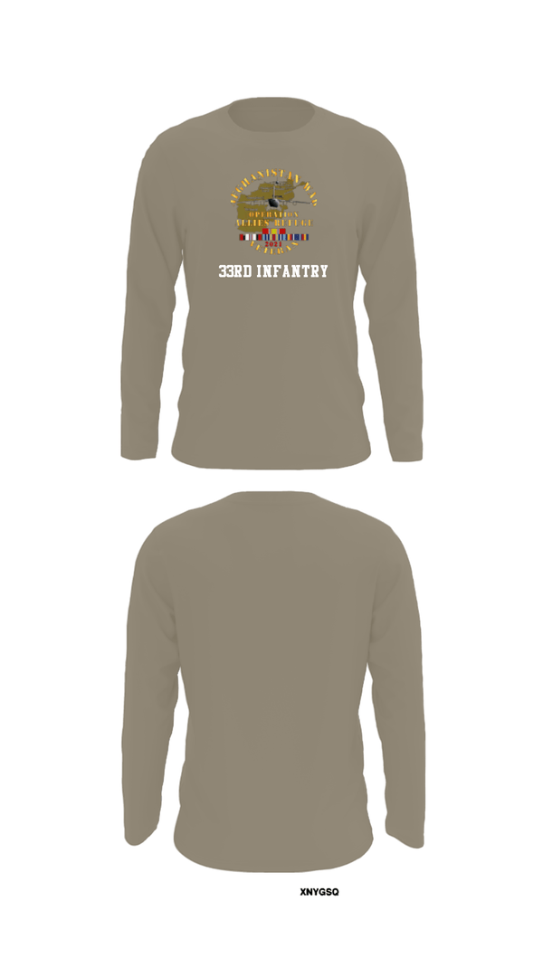 Long Sleeve Performance Shirt, 33rd Infantry, Army, Teamtime, Team time, sublimation, custom sports apparel, team uniforms, spirit wear, spiritwear, sports uniforms, custom shirts, team store, custom team store, fundraiser sports, apparel fundraiser