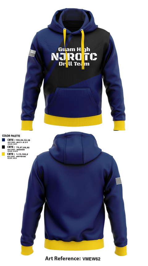 Hoodie, Guam High NJROTC Drill Team, , Teamtime, Team time, sublimation, custom sports apparel, team uniforms, spirit wear, spiritwear, sports uniforms, custom shirts, team store, custom team store, fundraiser sports, apparel fundraiser
