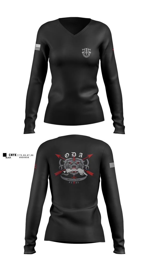 Womens Long Sleeve Vneck Shirt, 9135, National Guard, Teamtime, Team time, sublimation, custom sports apparel, team uniforms, spirit wear, spiritwear, sports uniforms, custom shirts, team store, custom team store, fundraiser sports, apparel fundraiser