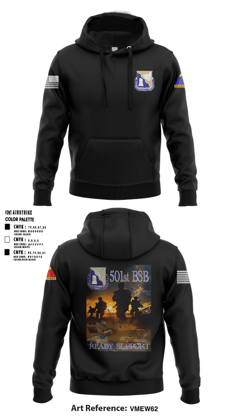 Hoodie, 501st Brigade Support Battalion, , Teamtime, Team time, sublimation, custom sports apparel, team uniforms, spirit wear, spiritwear, sports uniforms, custom shirts, team store, custom team store, fundraiser sports, apparel fundraiser