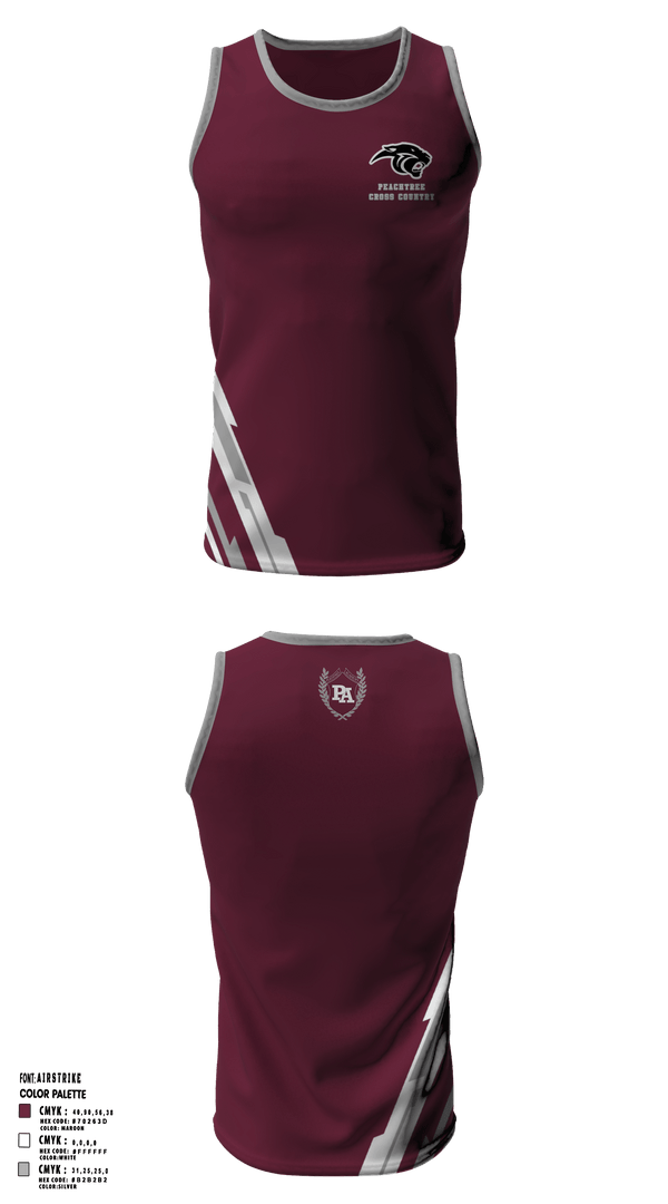 Tank Top, Peachtree Academy High School Cross Country, Cross Country, Teamtime, Team time, sublimation, custom sports apparel, team uniforms, spirit wear, spiritwear, sports uniforms, custom shirts, team store, custom team store, fundraiser sports, apparel fundraiser