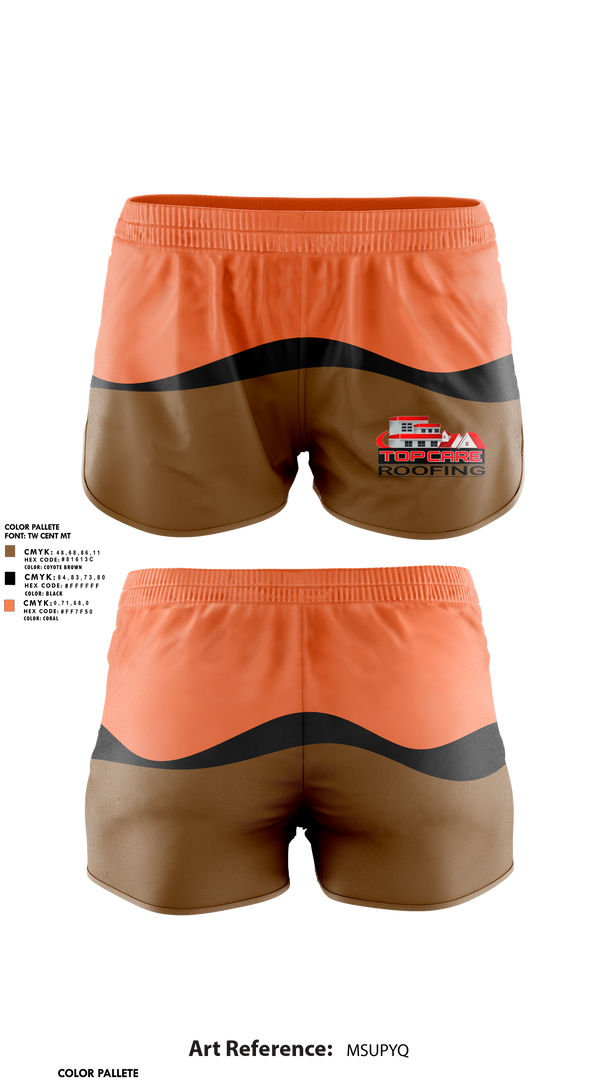 Womens Shorts, Top care roofing, , Teamtime, Team time, sublimation, custom sports apparel, team uniforms, spirit wear, spiritwear, sports uniforms, custom shirts, team store, custom team store, fundraiser sports, apparel fundraiser