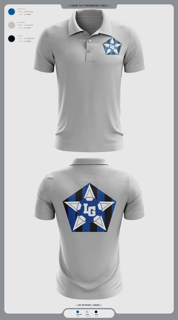 Short Sleeve Performance Polo, LaGrange Grangers, Men's Soccer, Teamtime, Team time, sublimation, custom sports apparel, team uniforms, spirit wear, spiritwear, sports uniforms, custom shirts, team store, custom team store, fundraiser sports, apparel fundraiser