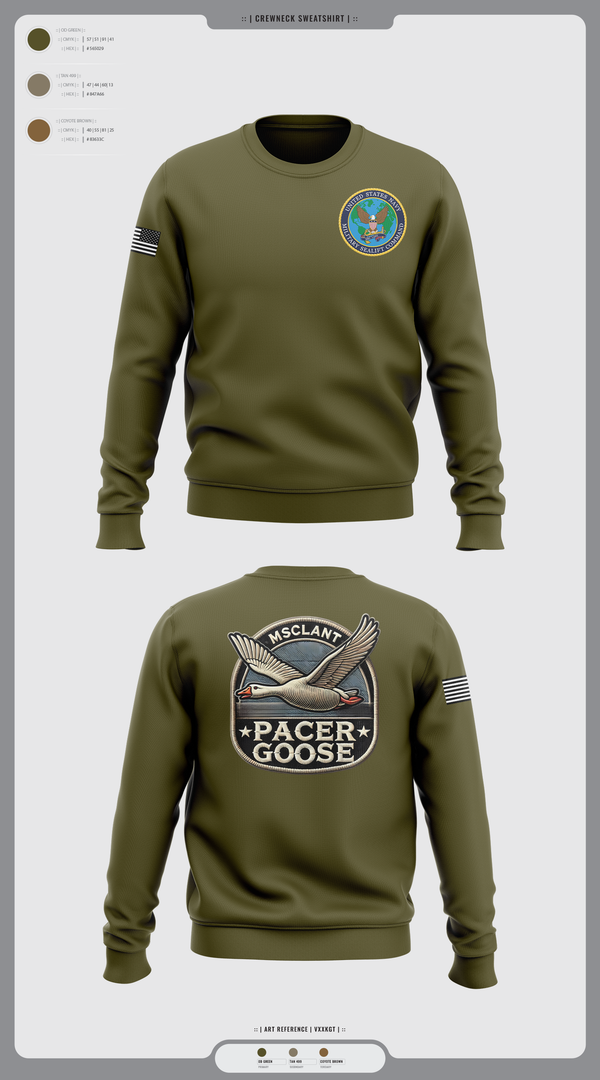 Crew Neck Sweatshirt, MILITARY SEALIFT COMMAND ATLANTIC, , Teamtime, Team time, sublimation, custom sports apparel, team uniforms, spirit wear, spiritwear, sports uniforms, custom shirts, team store, custom team store, fundraiser sports, apparel fundraiser