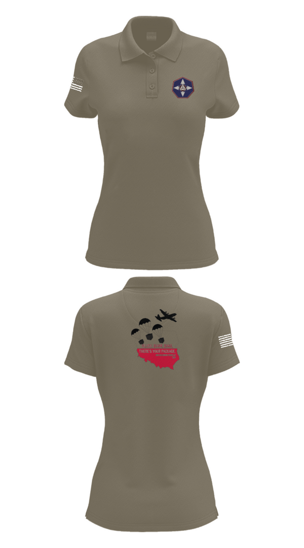 Women's Short Sleeve Performance Polo, 909th HR Company, Army, Teamtime, Team time, sublimation, custom sports apparel, team uniforms, spirit wear, spiritwear, sports uniforms, custom shirts, team store, custom team store, fundraiser sports, apparel fundraiser