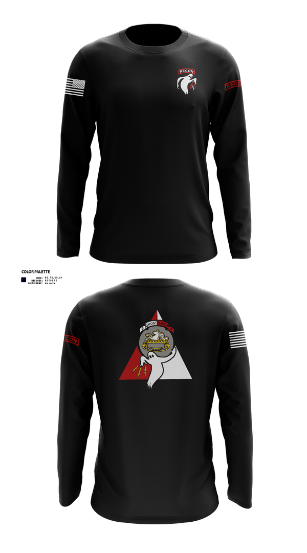 Long Sleeve Performance Shirt, Ghost Platoon, HHC, 2-8 CAV, 1ABCT, 1CD, , Teamtime, Team time, sublimation, custom sports apparel, team uniforms, spirit wear, spiritwear, sports uniforms, custom shirts, team store, custom team store, fundraiser sports, apparel fundraiser