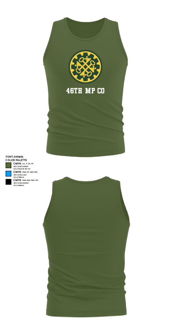 Tank Top, 46th MP Co, Army, Teamtime, Team time, sublimation, custom sports apparel, team uniforms, spirit wear, spiritwear, sports uniforms, custom shirts, team store, custom team store, fundraiser sports, apparel fundraiser