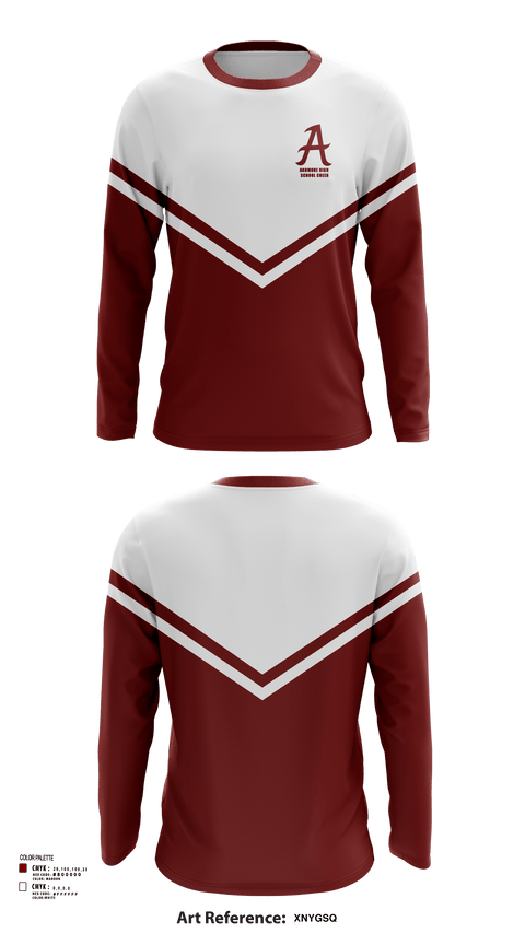 Long Sleeve Performance Shirt, Ardmore High School Cheer, Cheer, Teamtime, Team time, sublimation, custom sports apparel, team uniforms, spirit wear, spiritwear, sports uniforms, custom shirts, team store, custom team store, fundraiser sports, apparel fundraiser