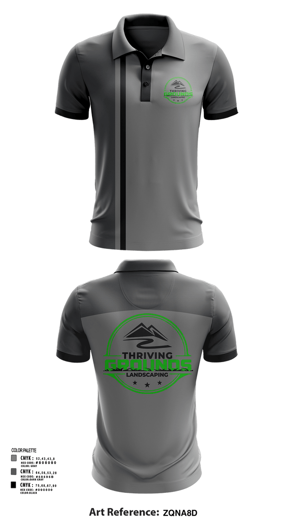 Short Sleeve Performance Polo, Thriving Grounds Landscaping, , Teamtime, Team time, sublimation, custom sports apparel, team uniforms, spirit wear, spiritwear, sports uniforms, custom shirts, team store, custom team store, fundraiser sports, apparel fundraiser
