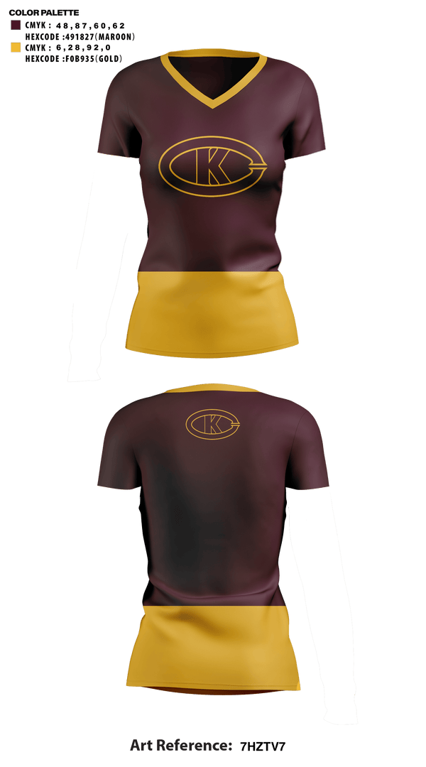 Womens Short Sleeve Vneck Shirt, Christ the King High School Cheer, Cheer, Teamtime, Team time, sublimation, custom sports apparel, team uniforms, spirit wear, spiritwear, sports uniforms, custom shirts, team store, custom team store, fundraiser sports, apparel fundraiser