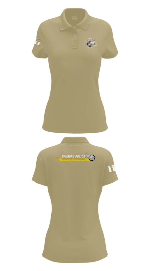 Womens Short Sleeve Performance Polo, Danbury Police Traffic Unit, Police, Teamtime, Team time, sublimation, custom sports apparel, team uniforms, spirit wear, spiritwear, sports uniforms, custom shirts, team store, custom team store, fundraiser sports, apparel fundraiser