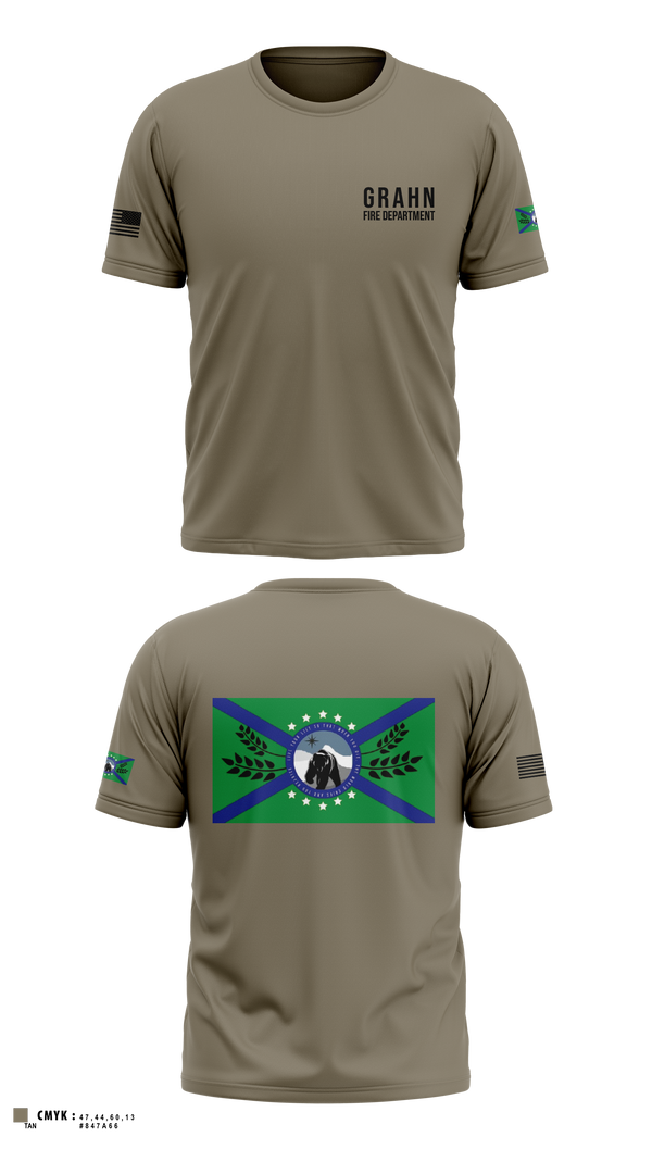 Old School Cotton Feel Shirt, Grahn Fire DepartmentAPR, Fire Department, Teamtime, Team time, sublimation, custom sports apparel, team uniforms, spirit wear, spiritwear, sports uniforms, custom shirts, team store, custom team store, fundraiser sports, apparel fundraiser