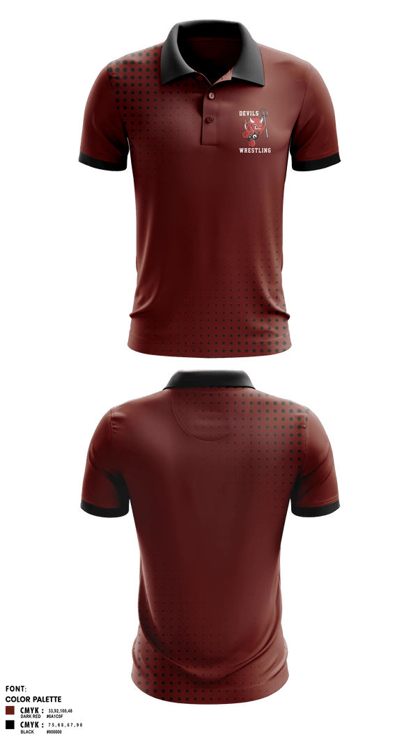Short Sleeve Performance Polo, Devils, Wrestling, Teamtime, Team time, sublimation, custom sports apparel, team uniforms, spirit wear, spiritwear, sports uniforms, custom shirts, team store, custom team store, fundraiser sports, apparel fundraiser
