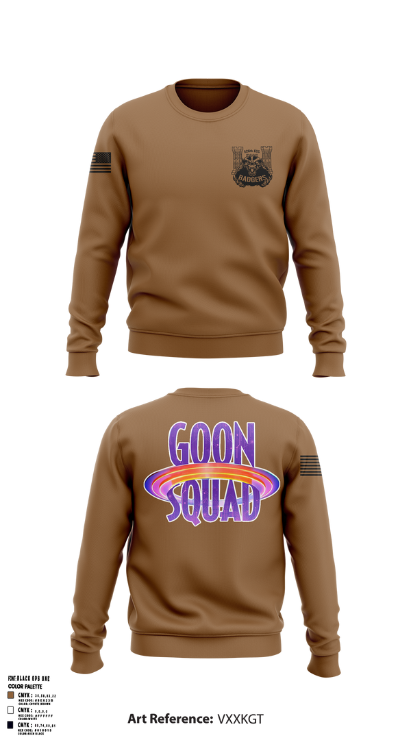 Crew Neck Sweatshirt, GOON SQUAD, Army, Teamtime, Team time, sublimation, custom sports apparel, team uniforms, spirit wear, spiritwear, sports uniforms, custom shirts, team store, custom team store, fundraiser sports, apparel fundraiser