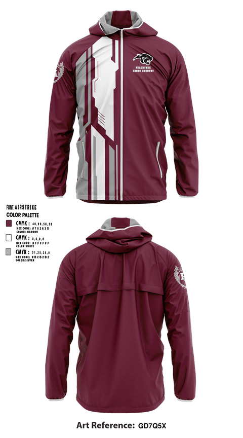 Windbreaker, Peachtree Academy High School Cross Country, Cross Country, Teamtime, Team time, sublimation, custom sports apparel, team uniforms, spirit wear, spiritwear, sports uniforms, custom shirts, team store, custom team store, fundraiser sports, apparel fundraiser