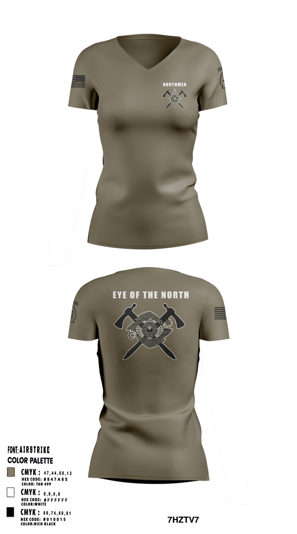 Womens Short Sleeve Vneck Shirt, 92nd CA BN S2 65710083, Army, Teamtime, Team time, sublimation, custom sports apparel, team uniforms, spirit wear, spiritwear, sports uniforms, custom shirts, team store, custom team store, fundraiser sports, apparel fundraiser