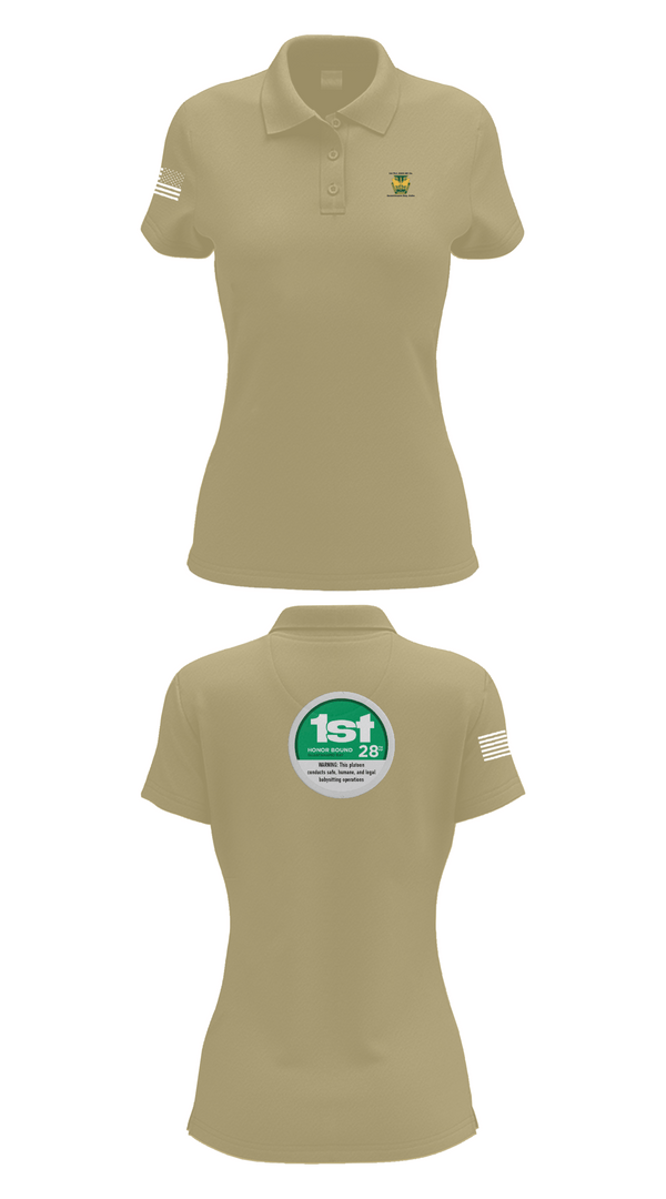 Womens Short Sleeve Performance Polo, 28th MP Company, National Guard, Teamtime, Team time, sublimation, custom sports apparel, team uniforms, spirit wear, spiritwear, sports uniforms, custom shirts, team store, custom team store, fundraiser sports, apparel fundraiser