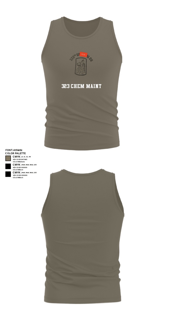 Tank Top, 323 chem maint, Army, Teamtime, Team time, sublimation, custom sports apparel, team uniforms, spirit wear, spiritwear, sports uniforms, custom shirts, team store, custom team store, fundraiser sports, apparel fundraiser