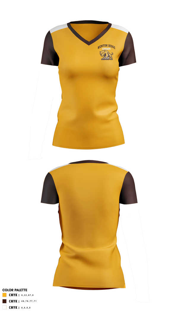 Women's Short Sleeve Vneck Shirt, Kenton Ridge High School Volleyball, Women's Volleyball, Teamtime, Team time, sublimation, custom sports apparel, team uniforms, spirit wear, spiritwear, sports uniforms, custom shirts, team store, custom team store, fundraiser sports, apparel fundraiser