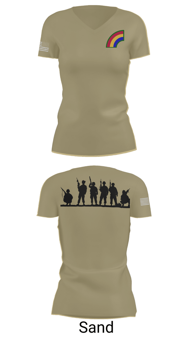 Womens Short Sleeve Vneck Shirt, 42ND Infantry Division, Army, Teamtime, Team time, sublimation, custom sports apparel, team uniforms, spirit wear, spiritwear, sports uniforms, custom shirts, team store, custom team store, fundraiser sports, apparel fundraiser