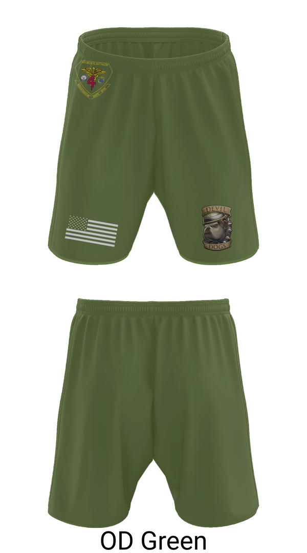 Athletic Shorts With Pockets, 4th Med Battalion, Marines, Teamtime, Team time, sublimation, custom sports apparel, team uniforms, spirit wear, spiritwear, sports uniforms, custom shirts, team store, custom team store, fundraiser sports, apparel fundraiser